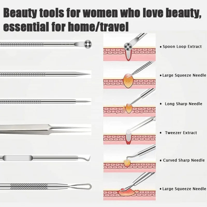 6PCS Pimple Removal Tool Blackheads