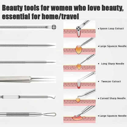 6PCS Pimple Removal Tool Blackheads